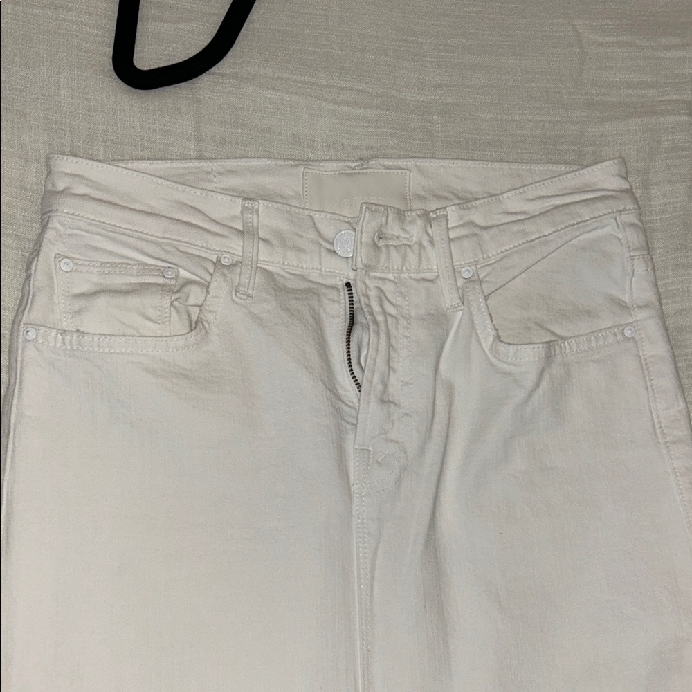 MOTHER womens white Jean skirt